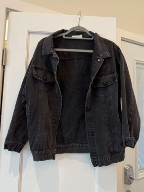 Cali Blue Washed Black Denim Jacket